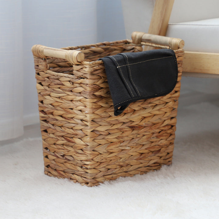 Rustic Woven Storage Bin Bowlift