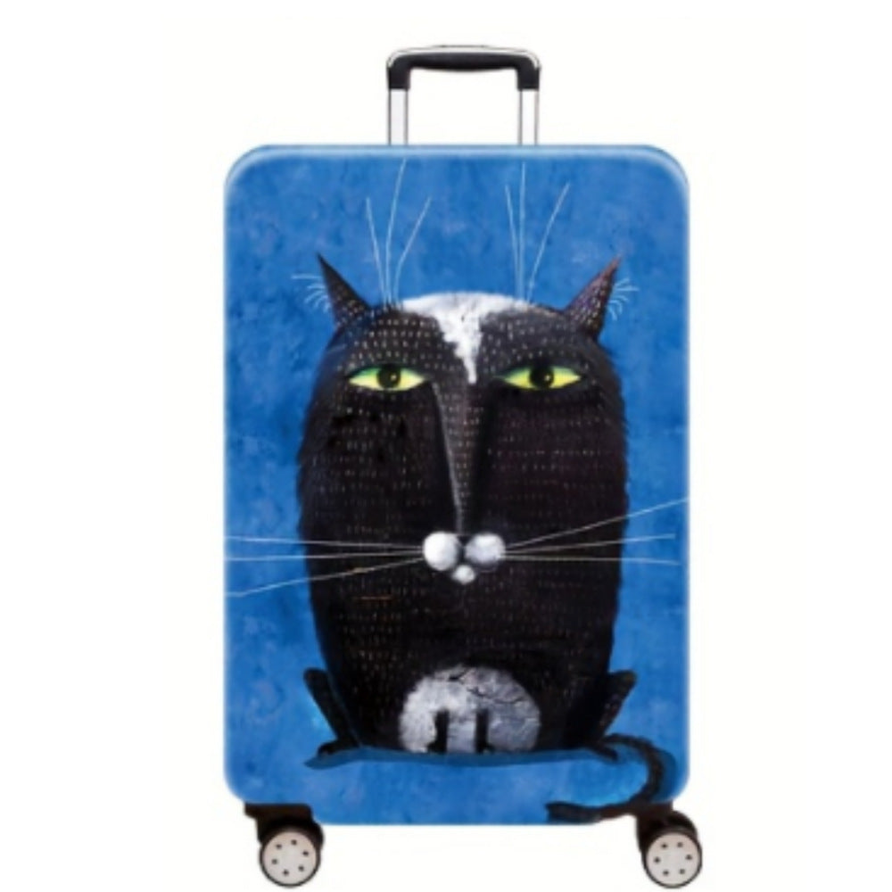 Women's Hard Shell Suitcase with Charming Cat Design Bowlift