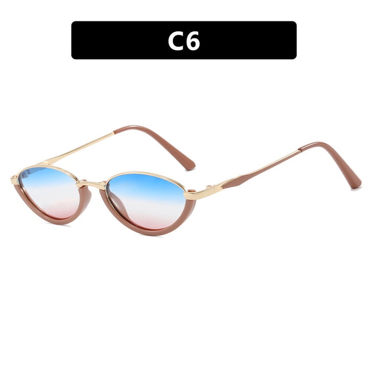Women's fashionable Cat-Eye sunglasses with two-tone frame and UV protection Bowlift
