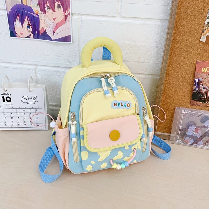 Leisure Backpack with Colorful Applications and Creative Design Bowlift