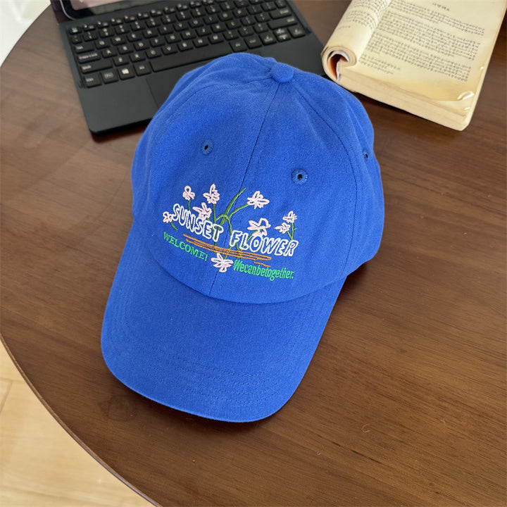 Women's Embroidered Floral Design Cap Bowlift