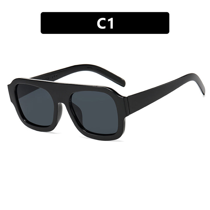 Women’s stylish square sunglasses with eye-catching animal print design Bowlift
