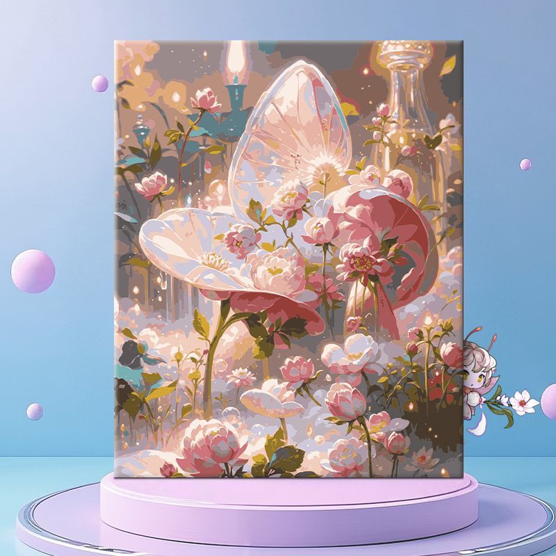 Whimsical Floral Fantasy Canvas Wall Art Bowlift