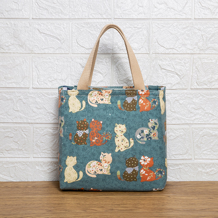 Cute Cat Print Tote Bag Bowlift