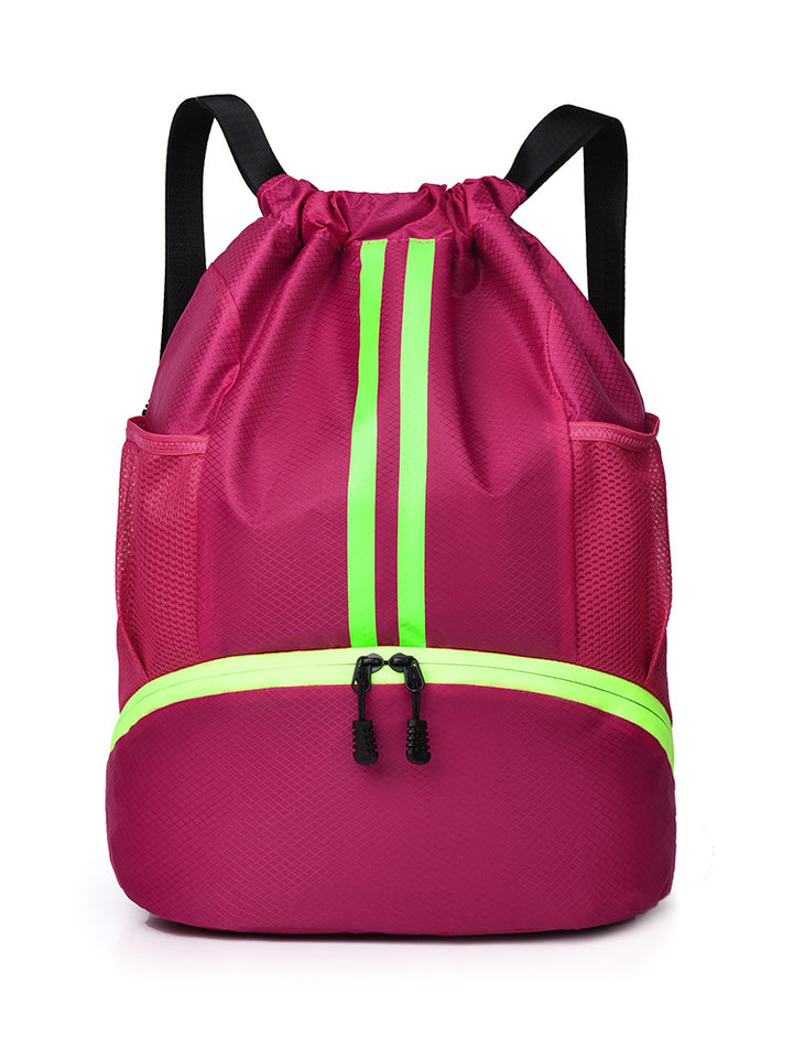 Sporty training backpack with breathable mesh sides and elastic drawstring Bowlift