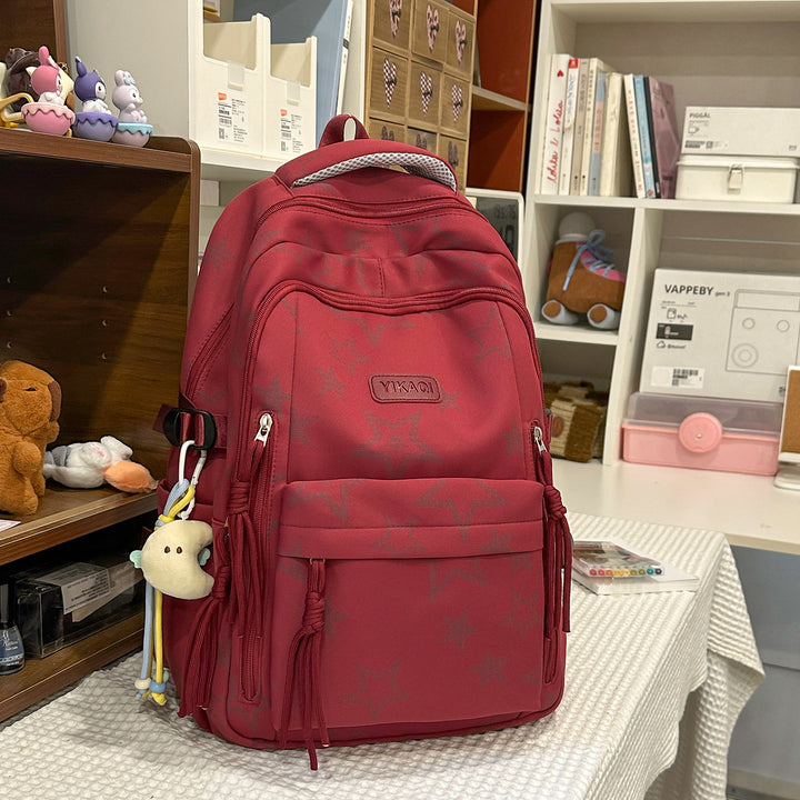 Stylish Star-Printed School Backpack Bowlift