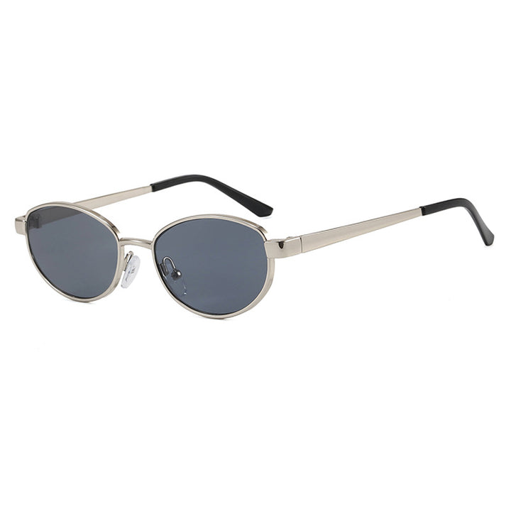 Women's fashionable sunglasses in an elegant oval design with a high-quality metal frame Bowlift