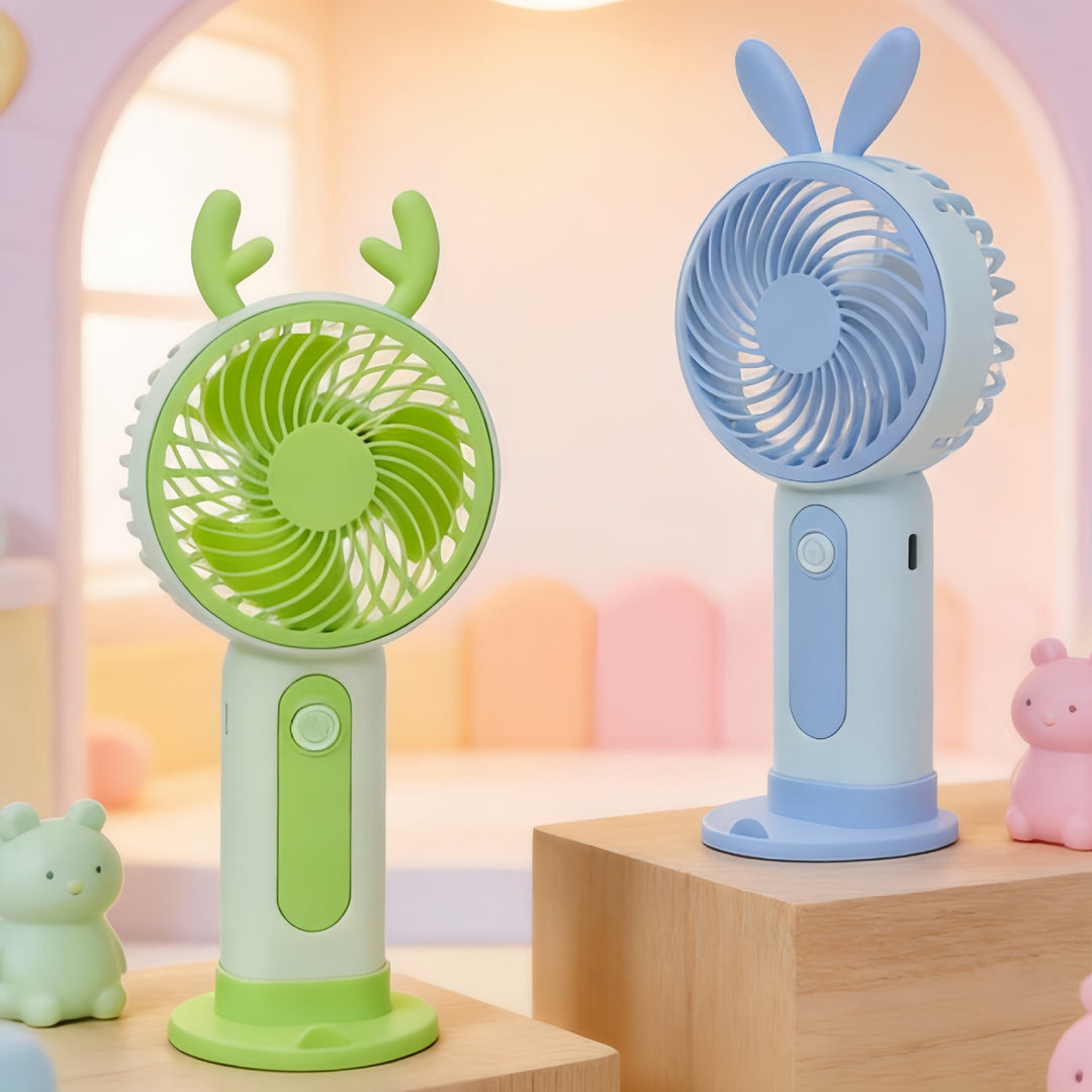 Ladies Hand Fan with Cute Animal Design Bowlift