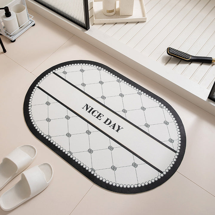 Floral Design Anti-Slip Bath Mat Bowlift