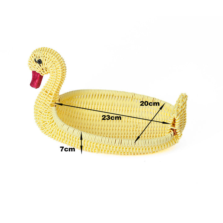 Frog-Shaped Decorative Woven Basket Bowlift