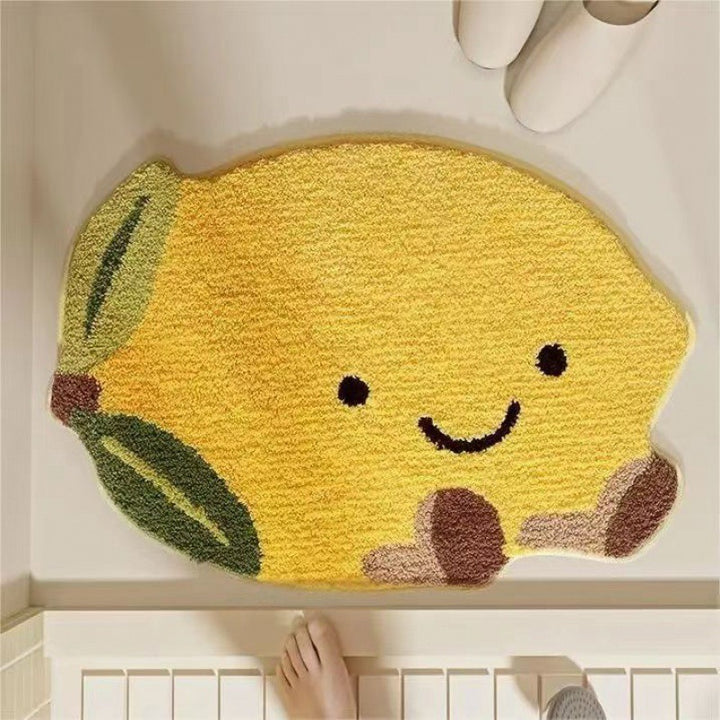 Lemon Slice Shape Bath Mat Bowlift