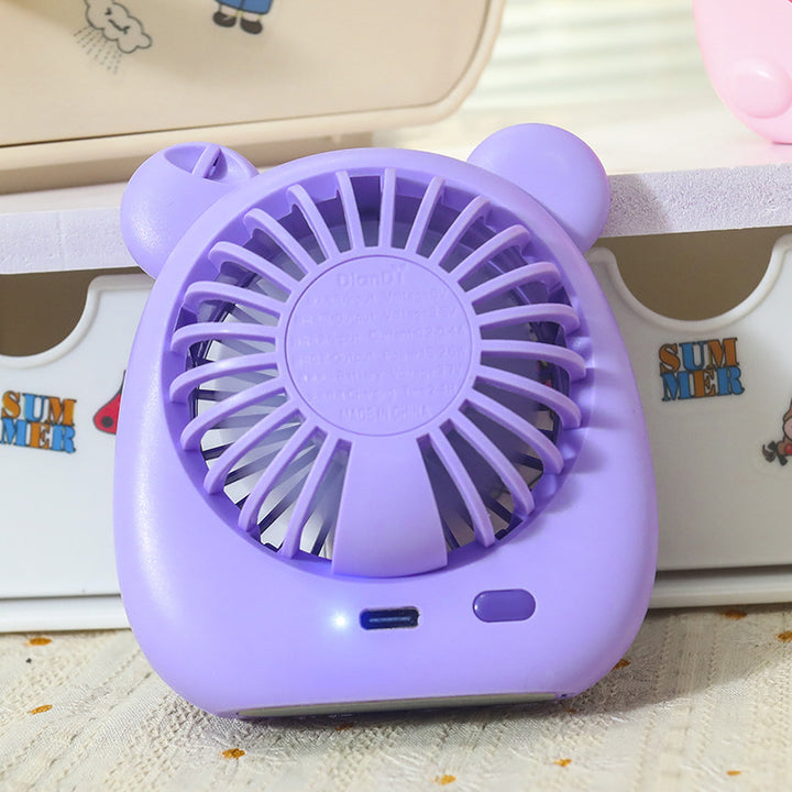 Women Portable Mini Table Fan in Cute Bear Design Bowlift