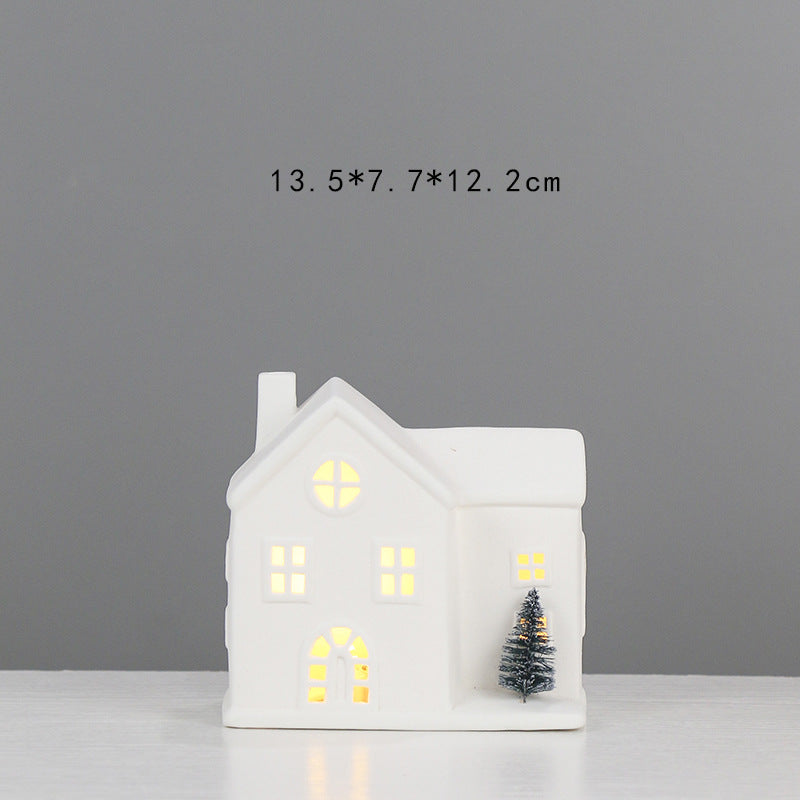Decorative Ceramic House Lantern Bowlift
