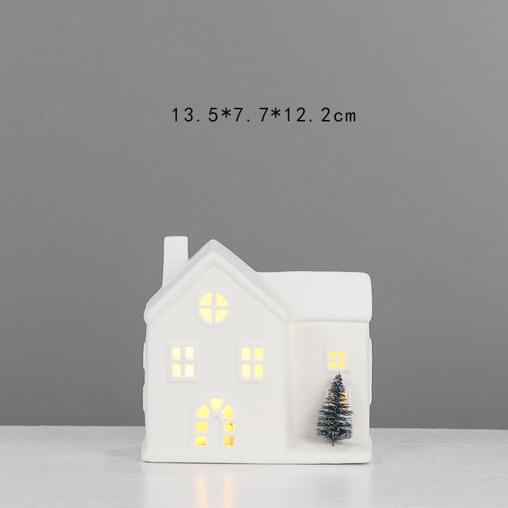 Decorative Ceramic House Lantern Bowlift