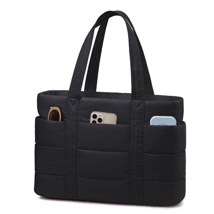 Padded everyday handbag with practical outer pockets Bowlift
