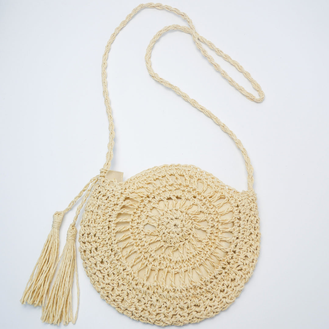 Hand-knotted shoulder bag with tassels Bowlift