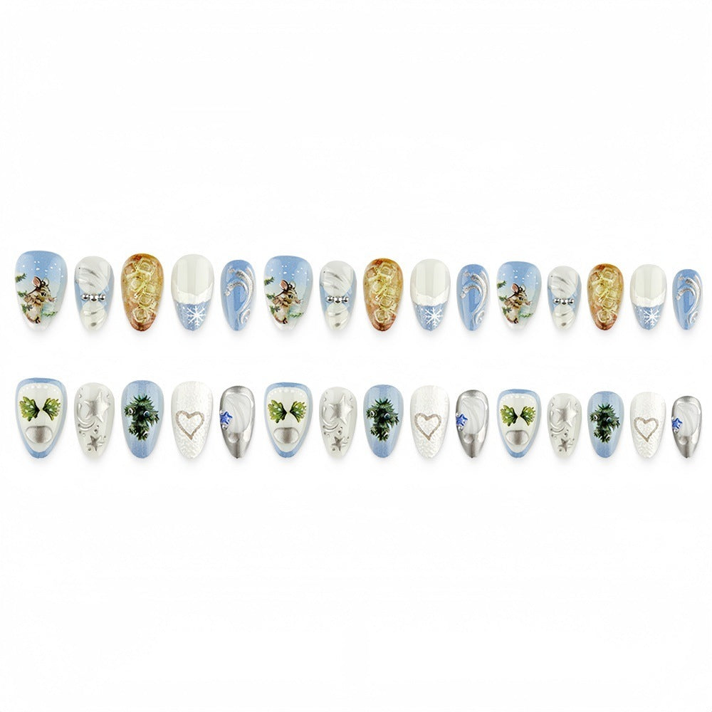Creative Nail Design Set with Winter Motifs Bowlift