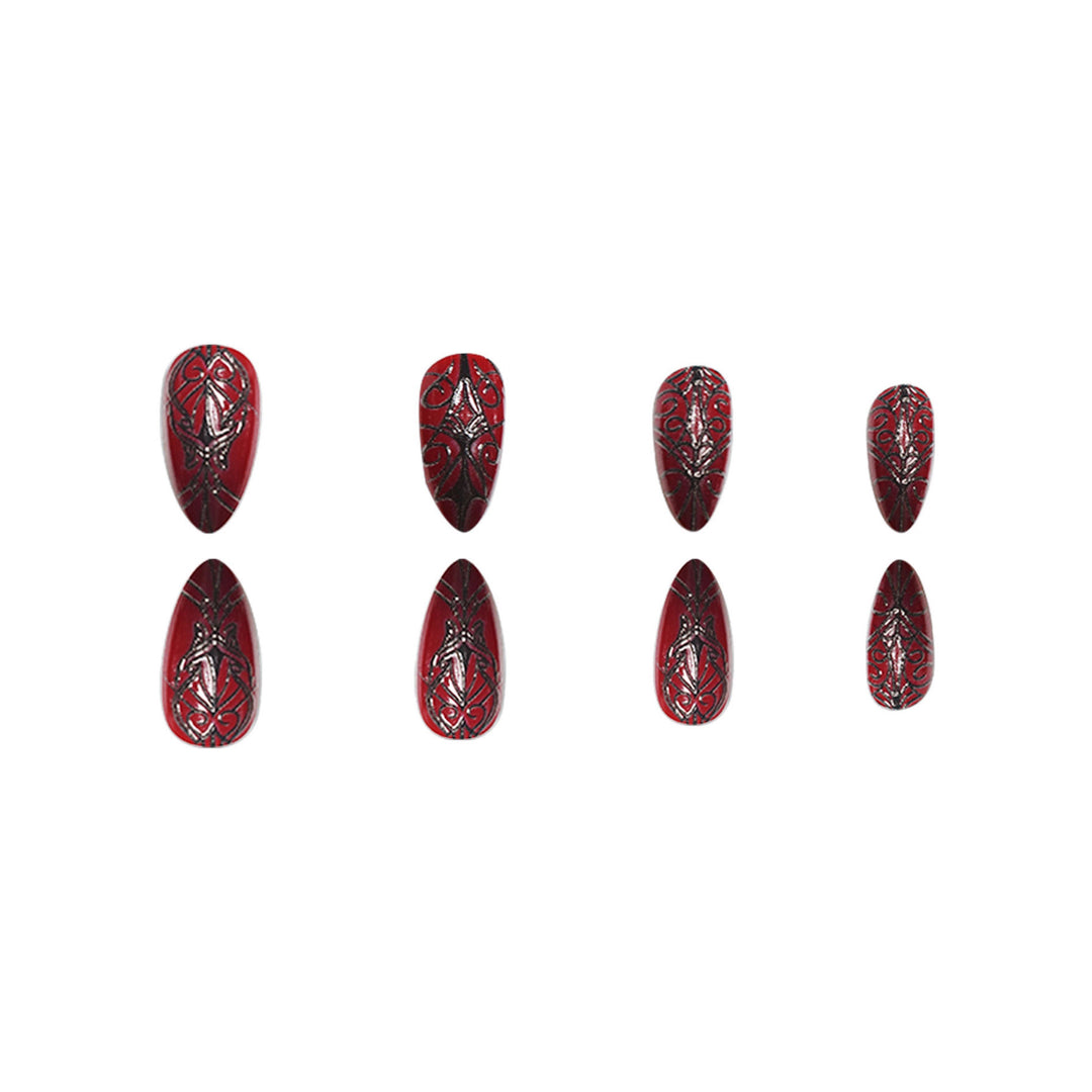 Gothic-Inspired Stiletto Press-On Nail Extensions Bowlift