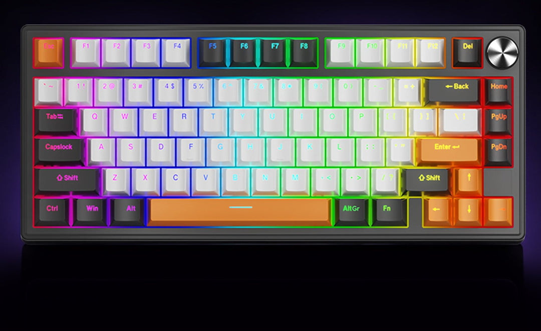 Gasket-Mounted Mechanical Gaming Keyboard with RGB Lighting Features Bowlift