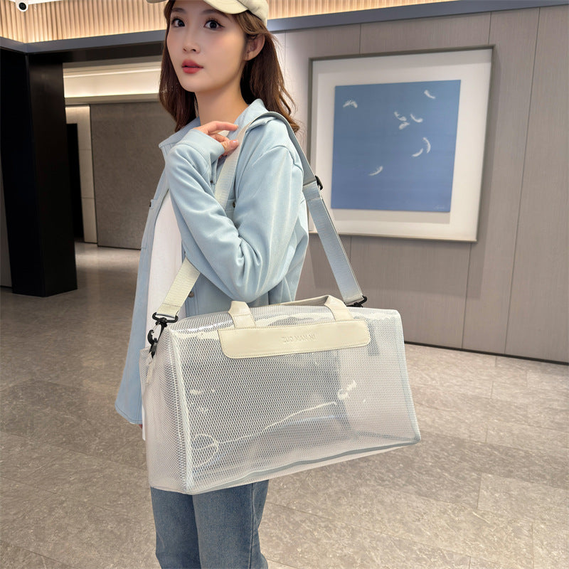 Stylish Mesh Travel Duffle Bag Bowlift