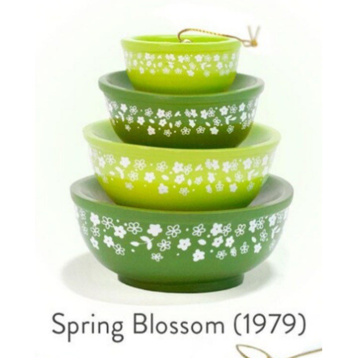 Stackable Ceramic Nesting Bowl Set With Folk Bird Motif And Glossy Glazed Finish