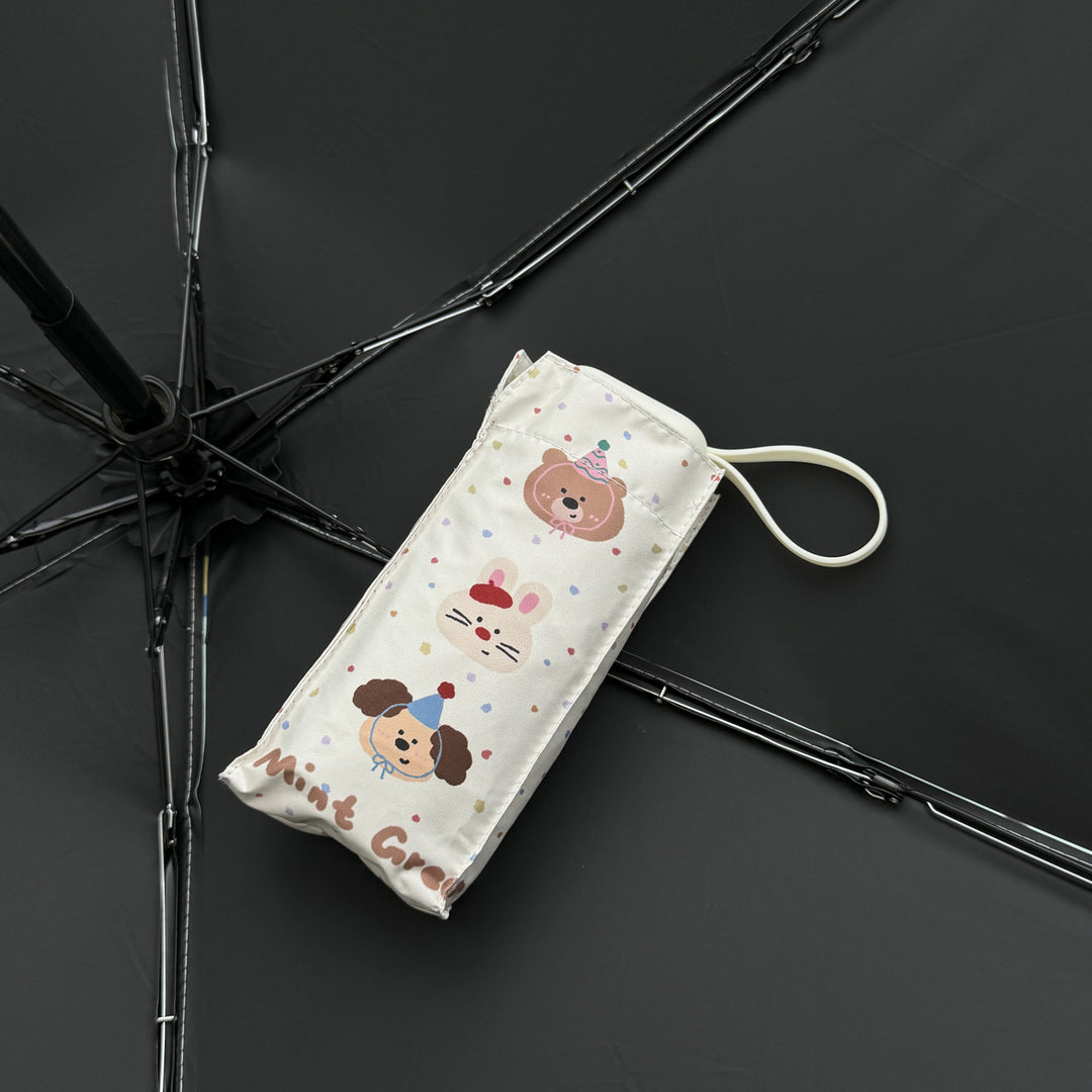 Women's compact umbrella with elegant leaf design Bowlift
