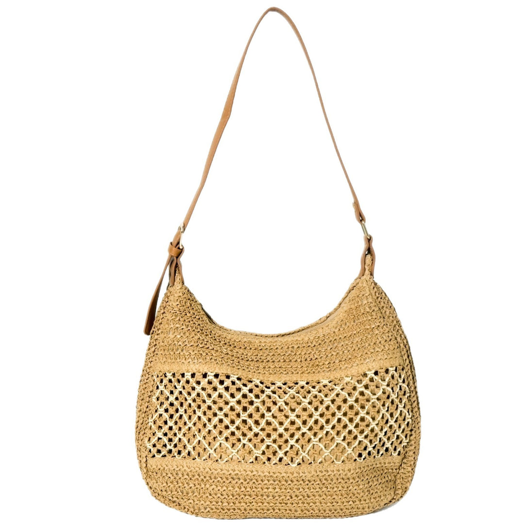 Shoulder bag made of high-quality natural material with woven design Bowlift