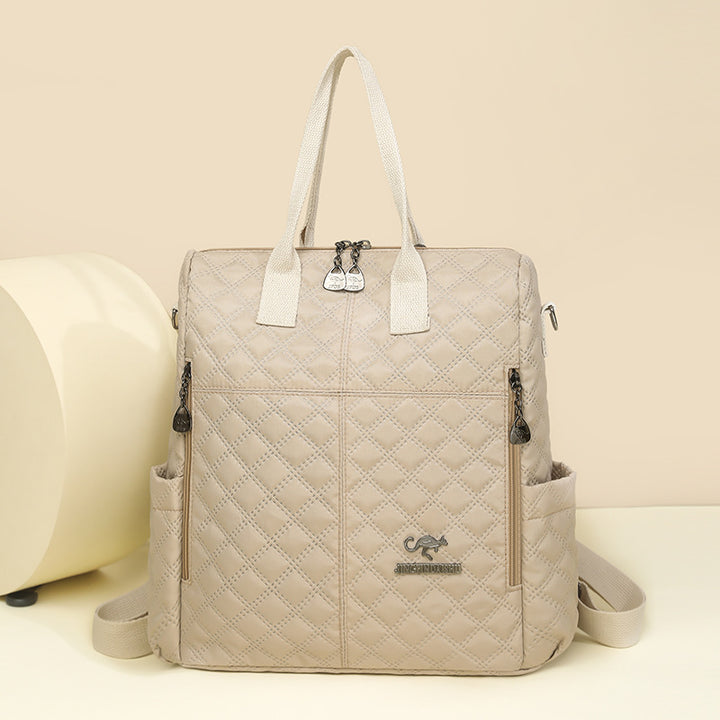 Quilted Multi-Functional Backpack Bowlift