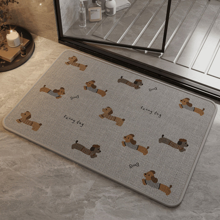 Fun Dog-Themed Anti-Slip Bath Mat Bowlift