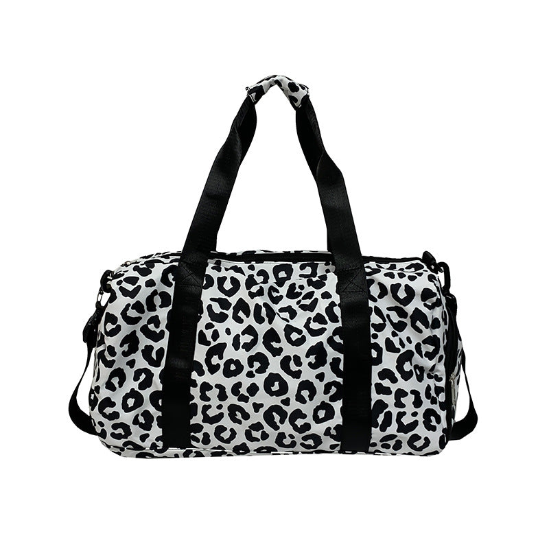 Fashionable Zebra Patterned Gym Duffle Bag Bowlift