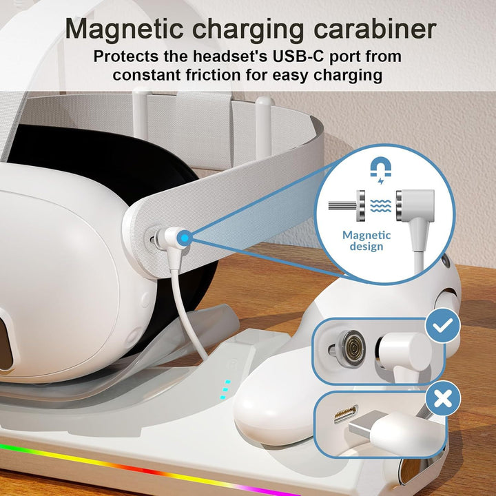 VR-Headset-Charging Station with Rgb Lighting Bowlift