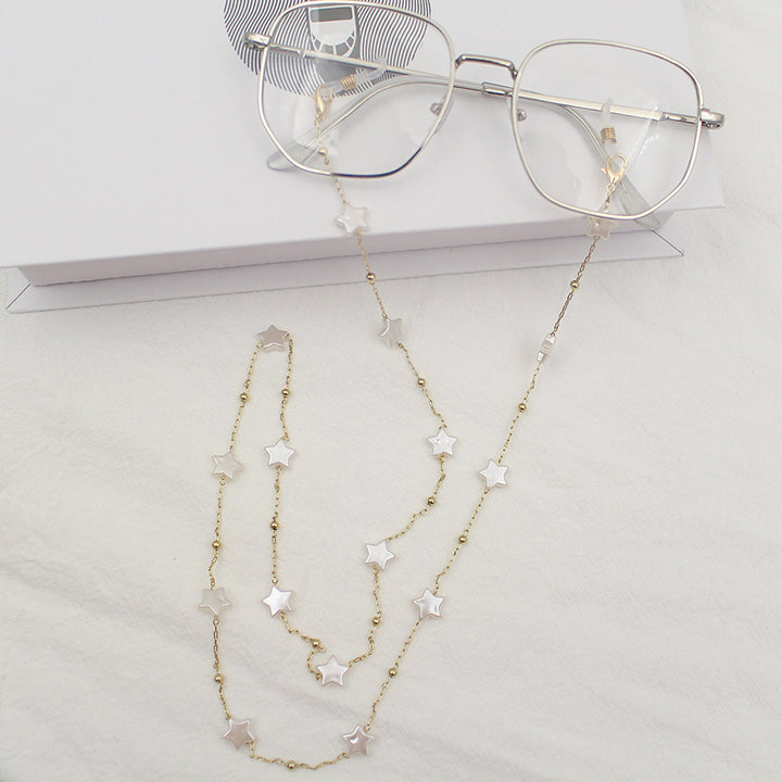 Star-Embellished Eyewear Chain Bowlift