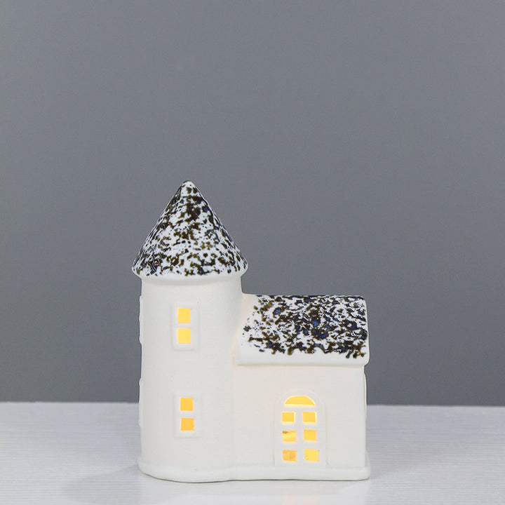 Decorative Ceramic House Lantern Bowlift 1790310186