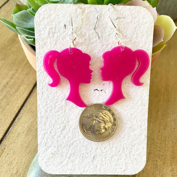 Heart-Shaped Glitter Earrings Bowlift