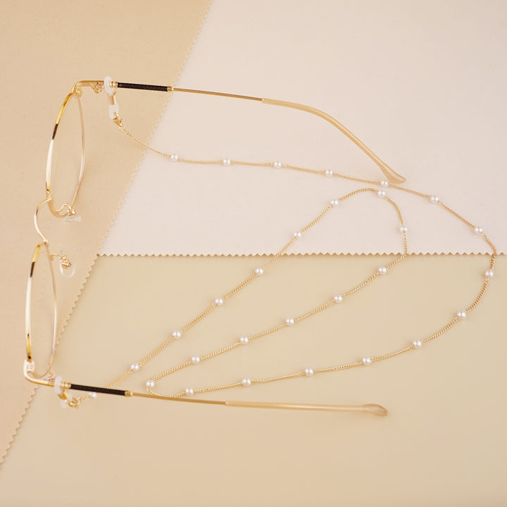 Pearl-Accent Eyewear Chain Bowlift