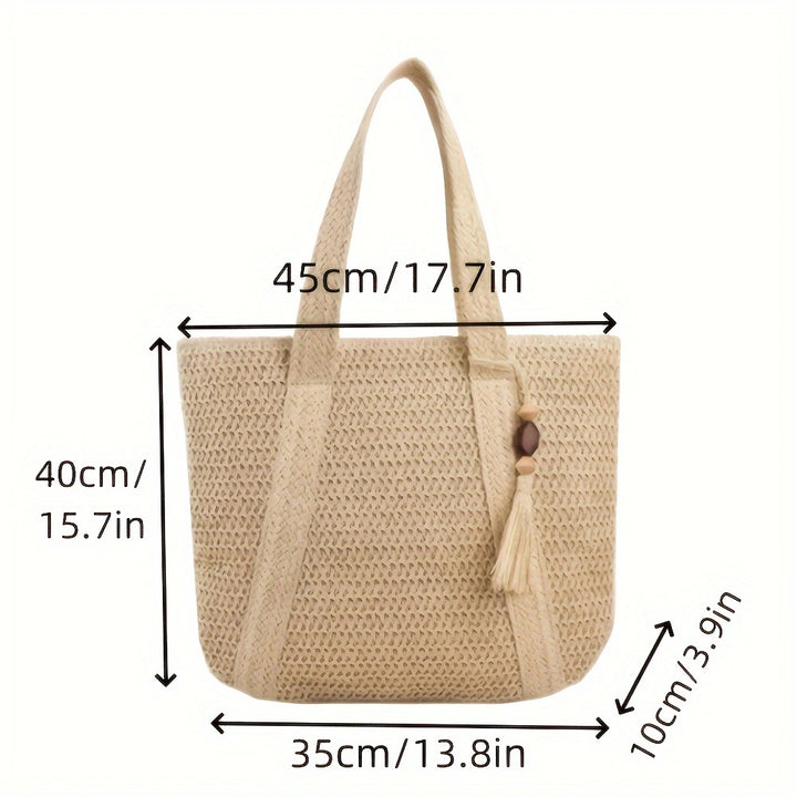 Spacious shopping bag with textured fabric pattern Bowlift