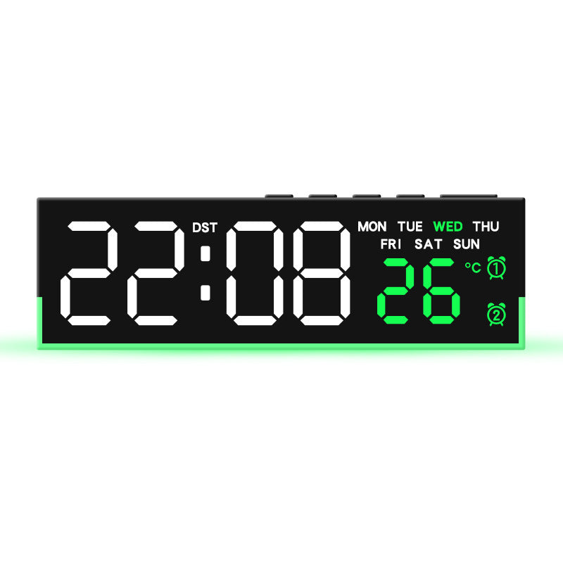 Digital Multifuntional LED Alarm Clock with Temperature and Weekday Display Bowlift