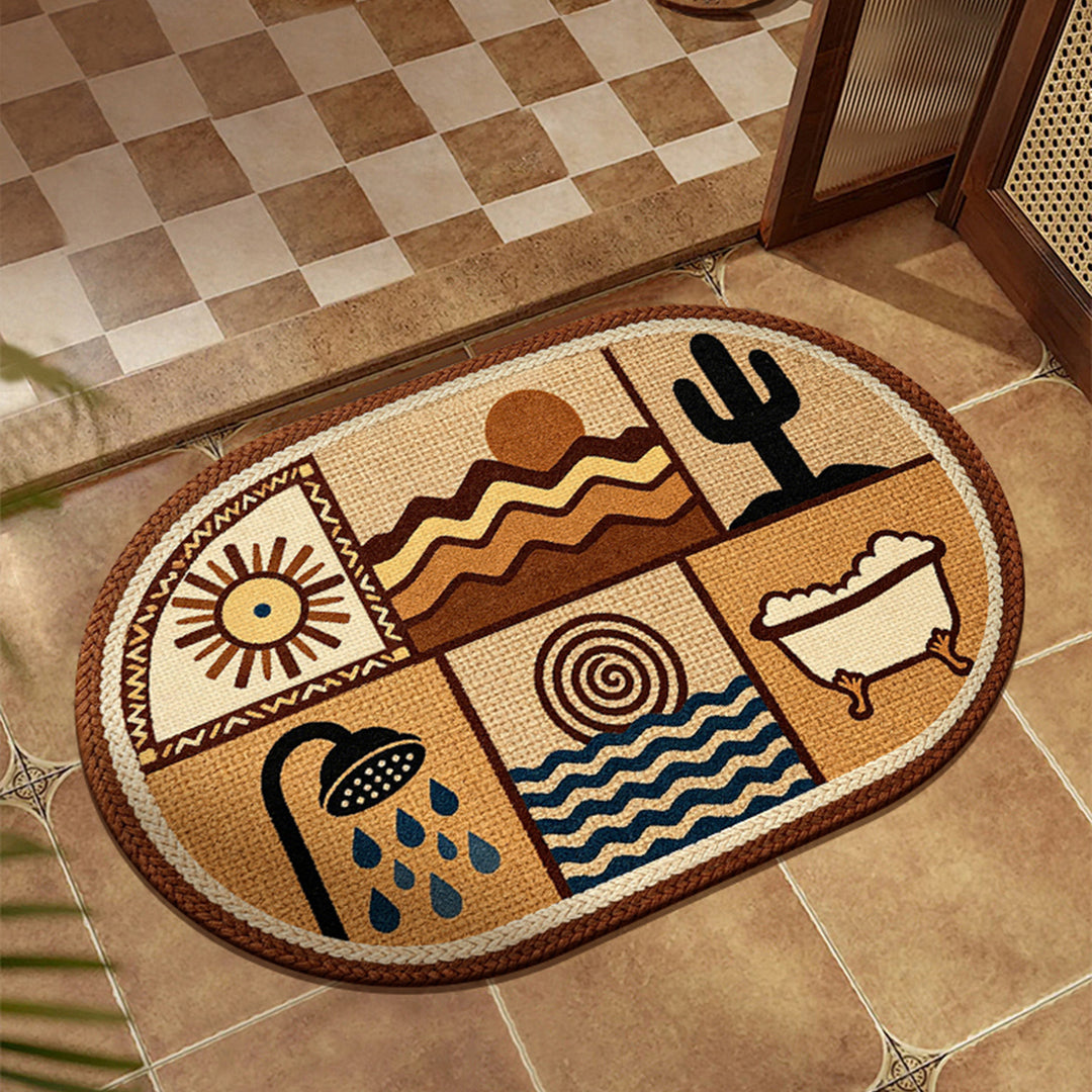 Artistic Themed Bath Mat