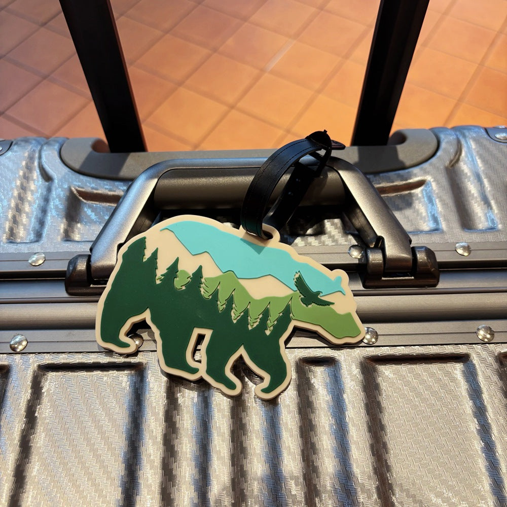 Mountain Adventure-Themed Luggage Tag Bowlift