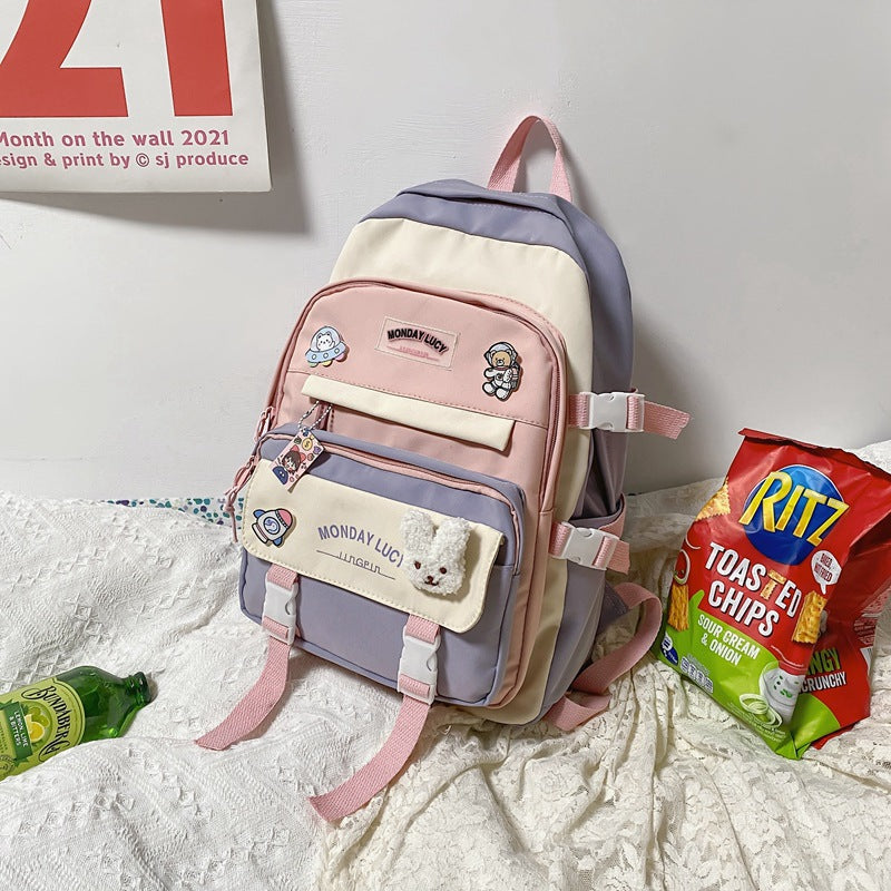 Playful Multi-Pocket Character Backpack Bowlift