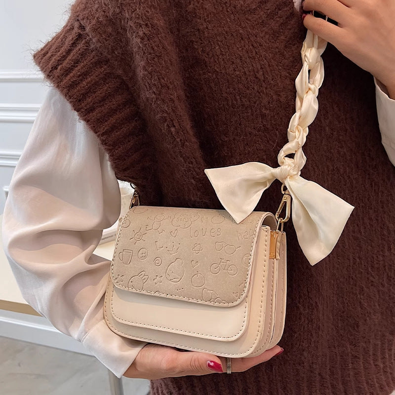 Chic Textured Mini Crossbody Bag Bowlift