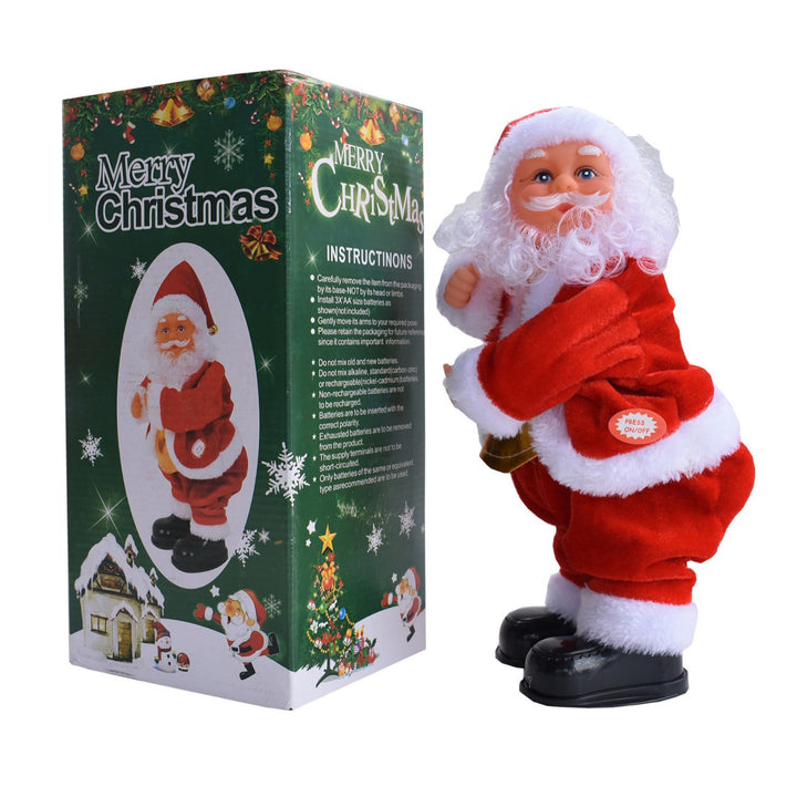 Parachuting Santa Claus Hanging Christmas Ornament With Fabric Canopy And Decorative Suspension Cords