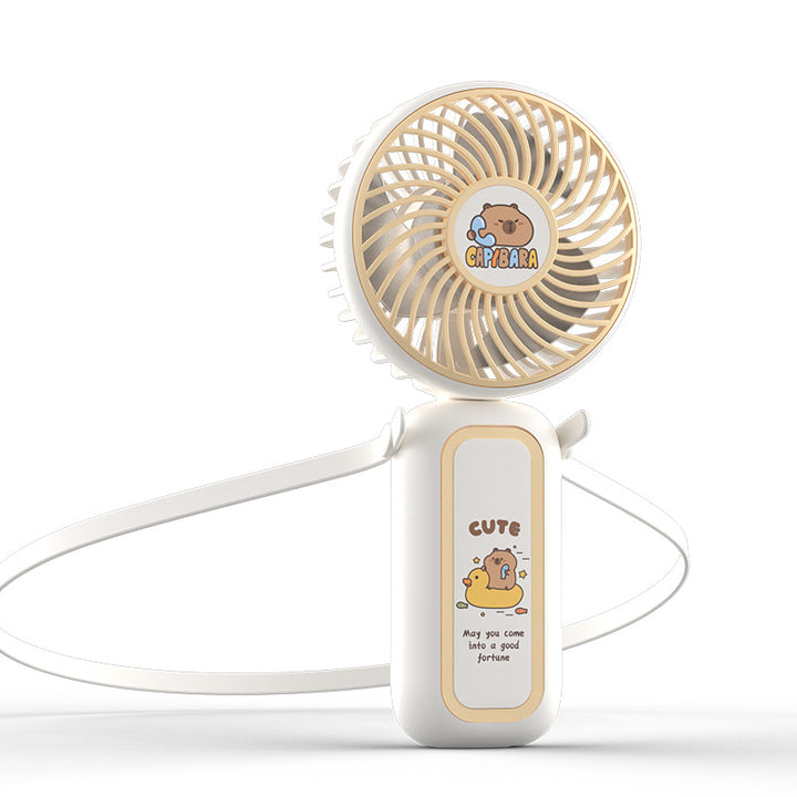 Unisex Portable Handheld Fan with Carry Strap and Cute Design Bowlift