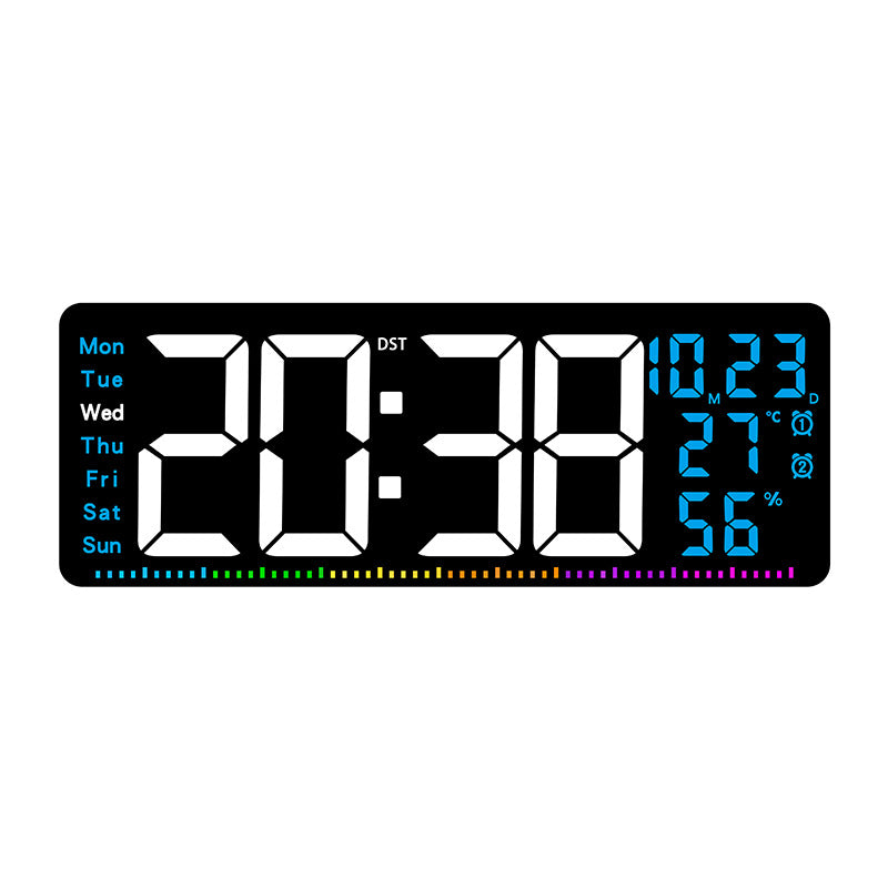 Digital alarm clock with large LED display and weather data Bowlift