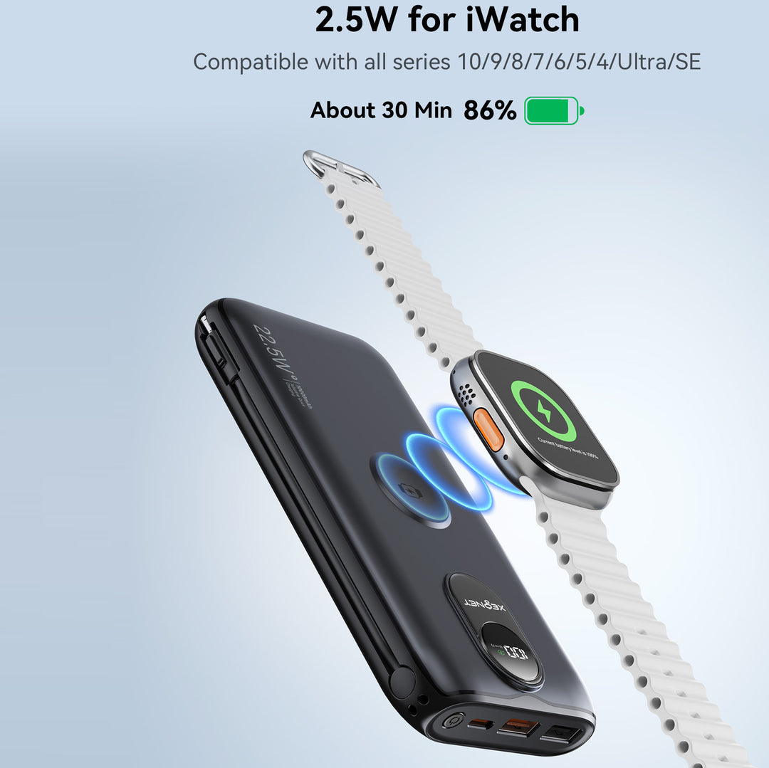 Portable power bank with Qi charging function and wired fast charging system Bowlift