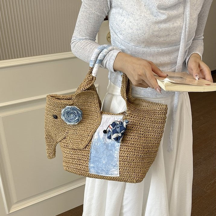 Playful straw bag Bowlift
