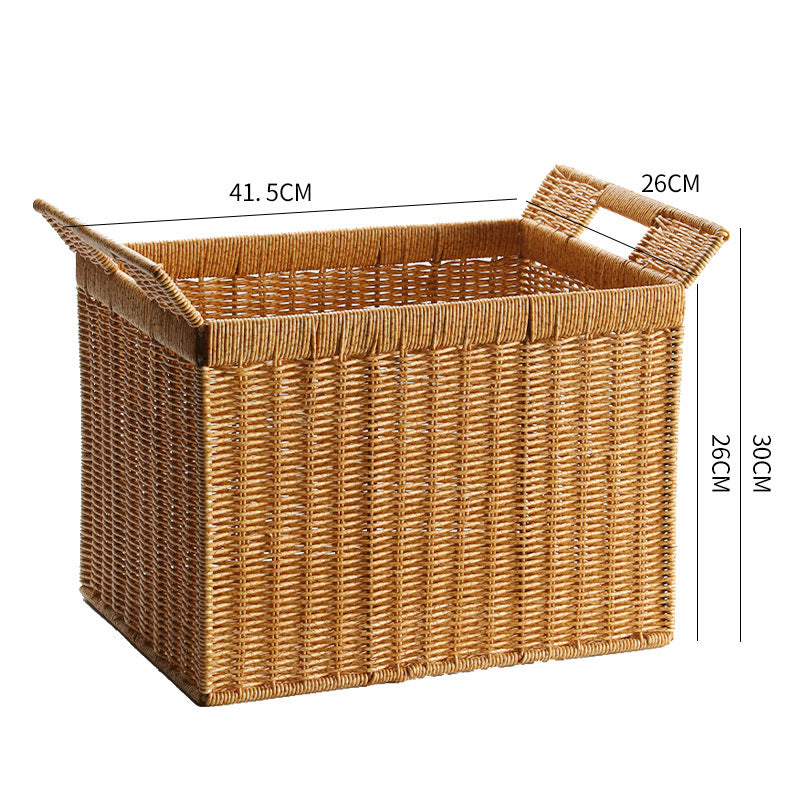 Handcrafted Woven Storage Cube with Ergonomic Handles Bowlift
