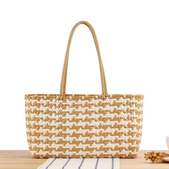 Braided Tote Bag with Stylish Patterns Bowlift