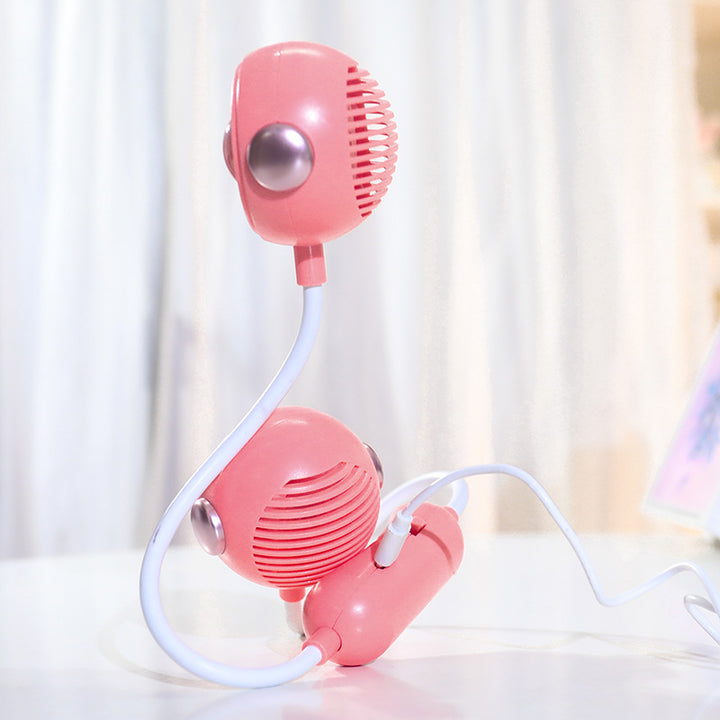Women's portable neck fan with flexible mount and powerful air circulation Bowlift