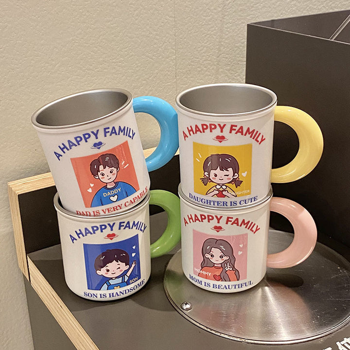 Ceramic mug with playful family motif Bowlift